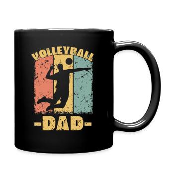 Volleyball papa rétro - Mug uni - noir - Droite