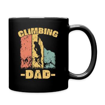 Escalade papa rétro - Mug uni - noir - Droite