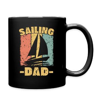 Sailing dad retro - Full Colour Mug - black - Right