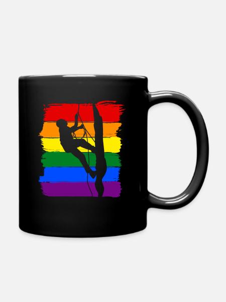 Klettern LGBT Pride - Tasse einfarbig - Schwarz