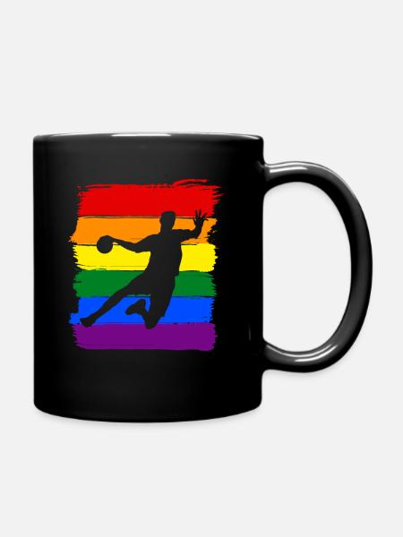 Handball LGBT Pride - Tasse einfarbig - Schwarz