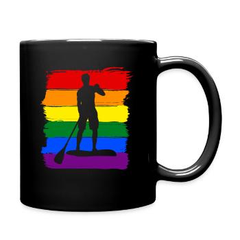 Paddleboard LGBT Pride - Tasse einfarbig - Schwarz - Rechts