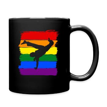 Capoeira LGBT Pride - Full Colour Mug - black - Right