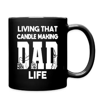 Vivre cette bougie faire papa vie fabricant de bougies - Mug uni - noir - Droite