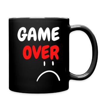 Game Over - Tasse einfarbig - Schwarz - Rechts