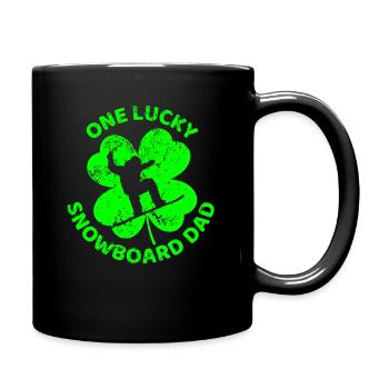 Snowboard Trèfle de la Saint-Patrick - Mug uni - noir - Droite
