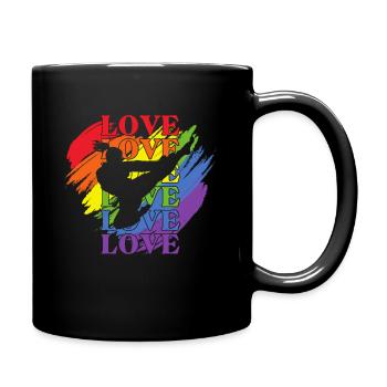 Frauen Taekwondo LGBT Pride - Tasse einfarbig - Schwarz - Rechts