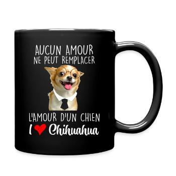 Chien chihuahua mon Petit Amour - Mug uni - noir - Droite