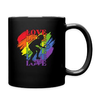 femmes Badminton LGBT Pride - Mug uni - noir - Droite