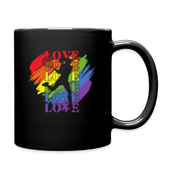femmes Tennis LGBT Pride - Mug uni - noir - Droite