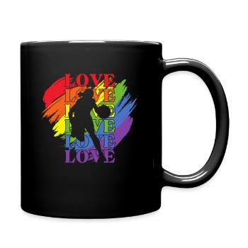 women Basketball LGBT Pride - Full Colour Mug - black - Right