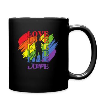 Paddleboard LGBT Pride - Tasse einfarbig - Schwarz - Rechts