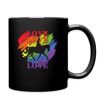 Riding LGBT Pride - Mug uni - noir - Droite