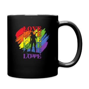 Paddleboard LGBT Pride - Tasse einfarbig - Schwarz - Rechts