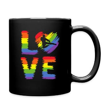 Taekwondo LGBT Pride - Tasse einfarbig - Schwarz - Rechts