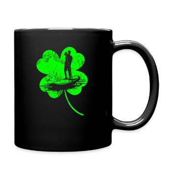 Paddleboard Trèfle de la Saint-Patrick - Mug uni - noir - Droite