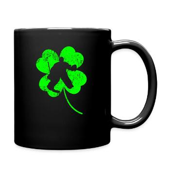 Hockey sur glace Trèfle de la Saint-Patrick - Mug uni - noir - Droite