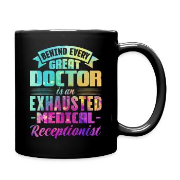 Derrière un médecin se cache un médecin épuisé - Mug uni - noir - Droite