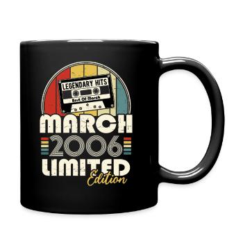 March 2006 Vintage Anniversary Retro Gift - Full Colour Mug - black - Right