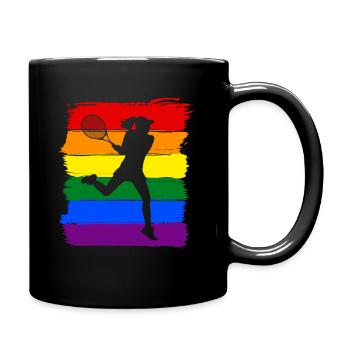 Damen Tennis LGBT - Tasse einfarbig - Schwarz - Rechts