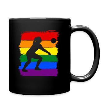 Women Volleyball LGBT - Full Colour Mug - black - Right