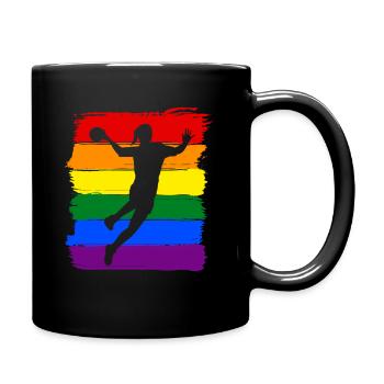 Frauen Handball LGBT Frauenhandball - Tasse einfarbig - Schwarz - Rechts