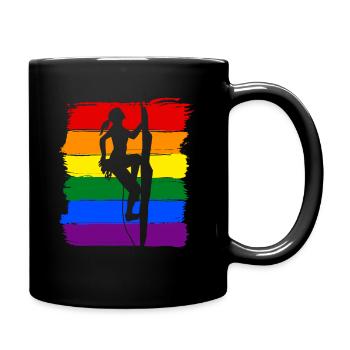 Frauen klettern LGBT - Tasse einfarbig - Schwarz - Rechts
