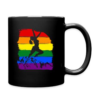 Frauen klettern LGBT - Tasse einfarbig - Schwarz - Rechts