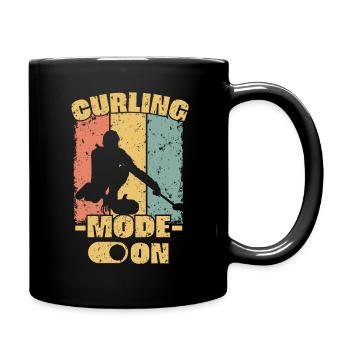 Curling retro - Full Colour Mug - black - Right