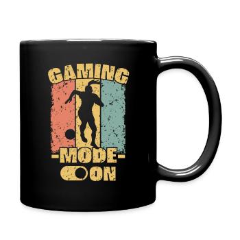 Women Soccer retro - Full Colour Mug - black - Right