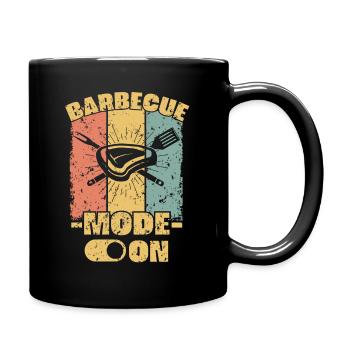 Grill retro - Tasse einfarbig - Schwarz - Rechts