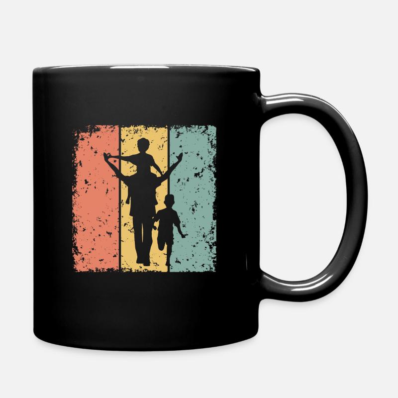 Vatertag vater von zwei Söhnen - Tasse einfarbig - Schwarz