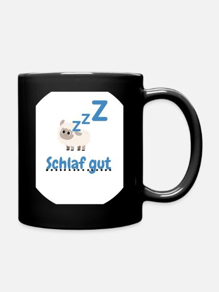 Schaf gut - Tasse einfarbig - Schwarz