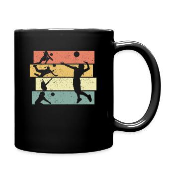 Women Volleyball retro - Full Colour Mug - black - Right
