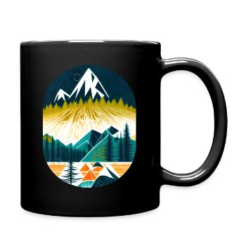 Mountain Adventure - Tasse einfarbig - Schwarz - Rechts