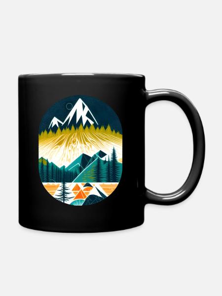 Mountain Adventure - Full Colour Mug - black