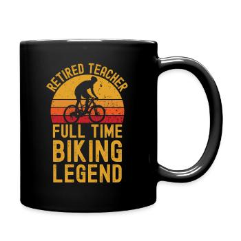 Légende du vélo enseignant à la retraite - Mug uni - noir - Droite