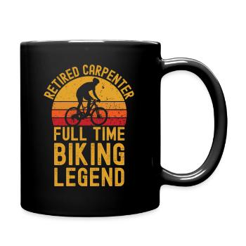 Retired carpenter biking legend - Full Colour Mug - black - Right