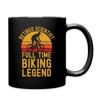 Légende du vélo scientifique à la retraite - Mug uni - noir - Droite