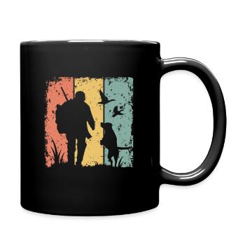 Chasse rétro - Mug uni - noir - Droite