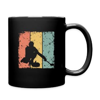 Curling retro - Full Colour Mug - black - Right