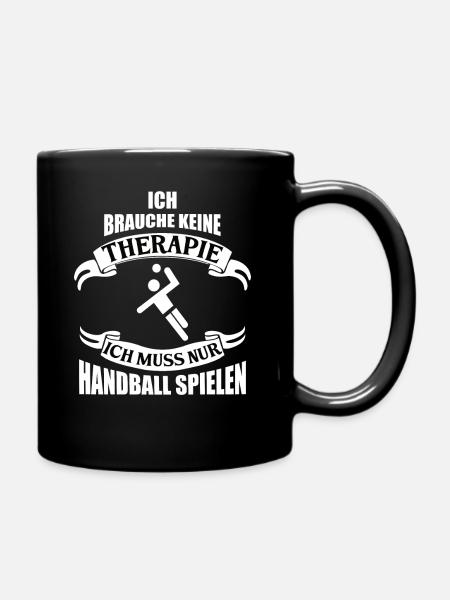 Therapie "Handball" - Tasse einfarbig - Schwarz