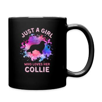 Juste une fille qui aime son Collie - Mug uni - noir - Droite