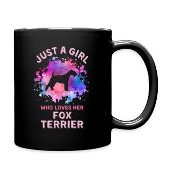 Juste une fille qui aime son Fox-terrier - Mug uni - noir - Droite