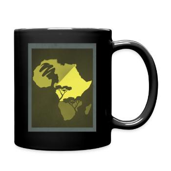Afrika - Tasse einfarbig - Schwarz - Rechts