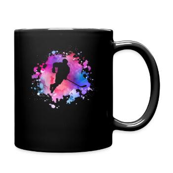 Frauen Eishockey Mädchen - Tasse einfarbig - Schwarz - Rechts