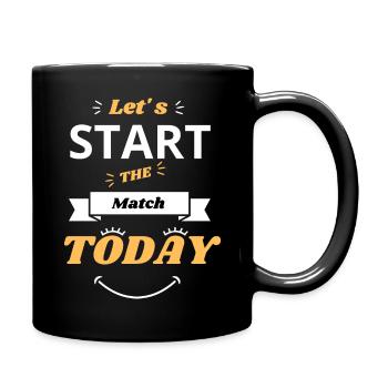Design Let's start the match. - Mug uni - noir - Droite