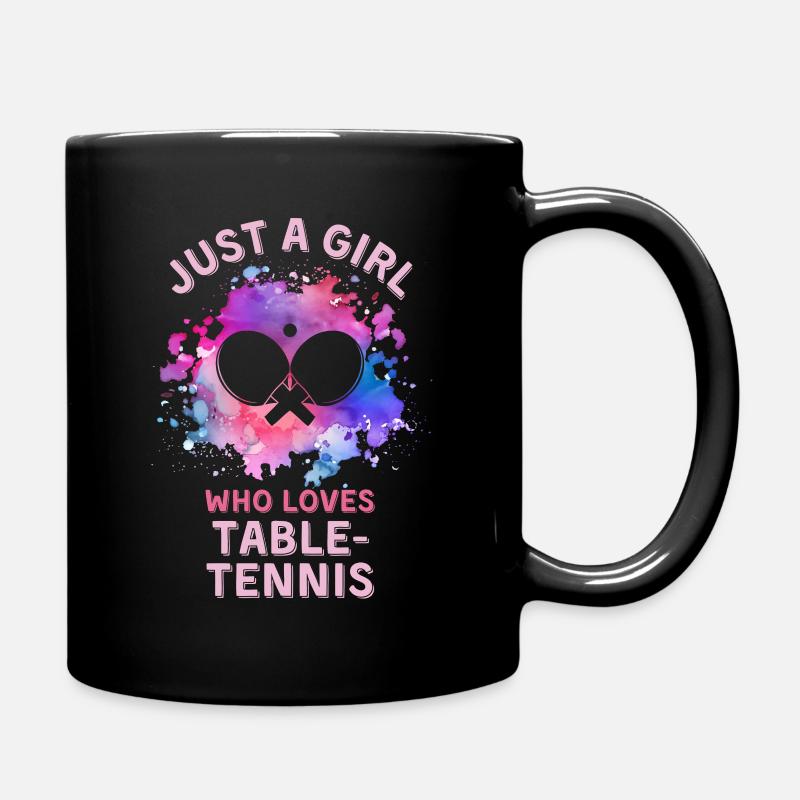 Damen Tischtennis Mädchen - Tasse einfarbig - Schwarz