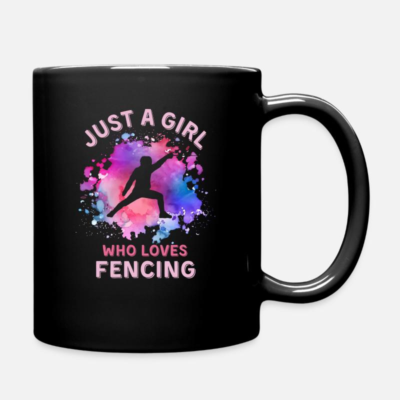 Frauen Fechten Mädchen - Tasse einfarbig - Schwarz