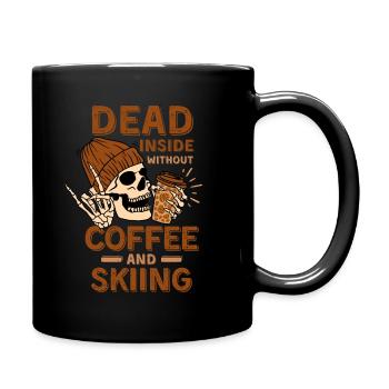 Café Squelette de ski - Mug uni - noir - Droite